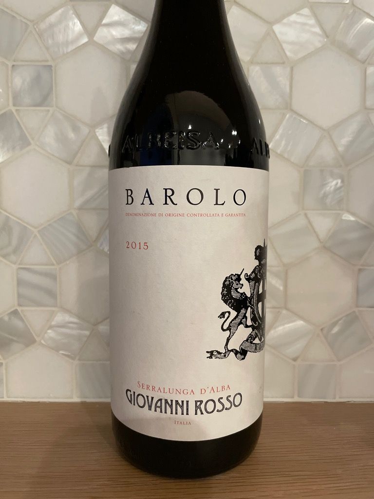 2015 Giovanni Rosso Barolo Serralunga d'Alba, Italy, Piedmont, Langhe
