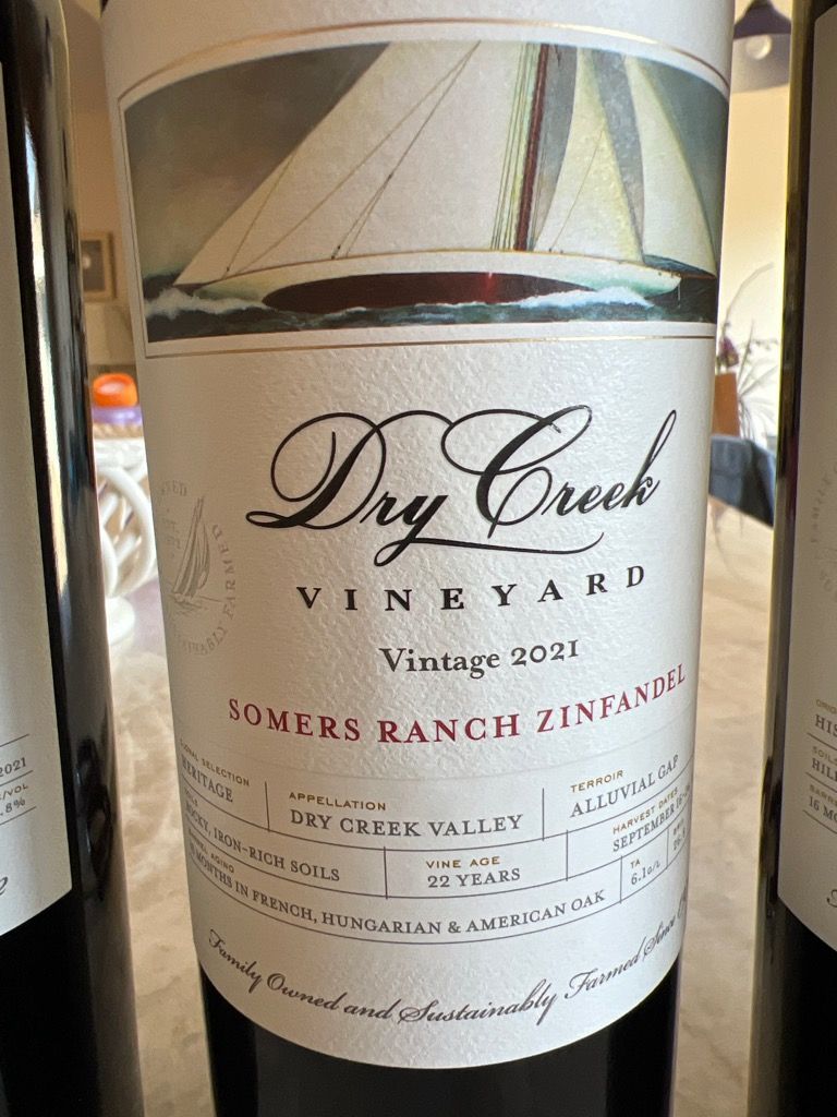 2021 Dry Creek Vineyard Zinfandel Somers Ranch, USA, California, Sonoma