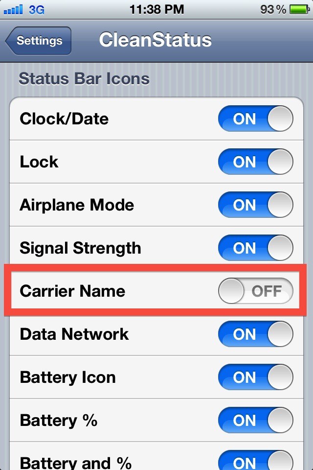 How to Hide Carrier Name In Your iPhone's Status Bar [Jailbreak] Cult