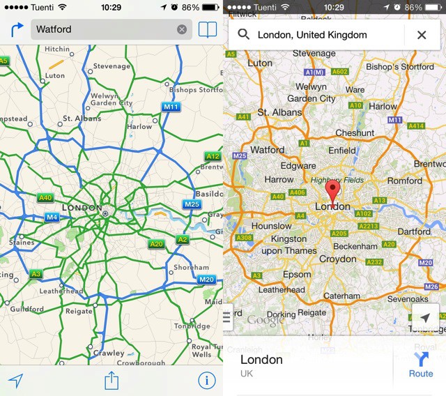 Apple Maps Now Shows UK Roads In Correct Colors Cult of Mac