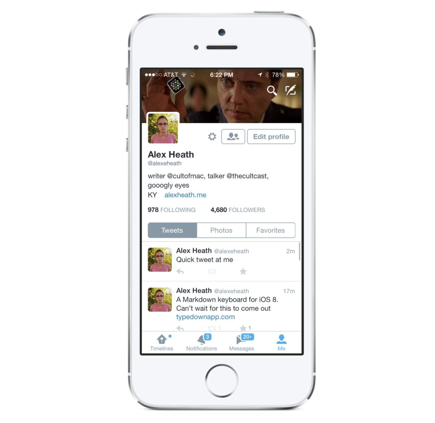 Twitter for iPhone gets new profile design, interactive notifications