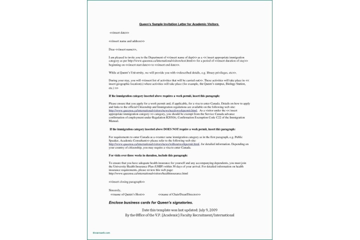 canadian immigration visitor visa invitation letter