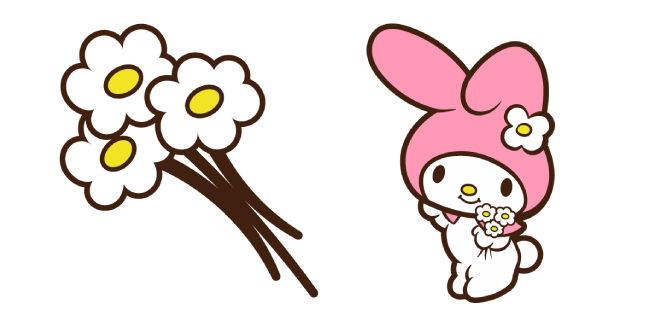 My Melody and Flowers cursor Custom Cursor