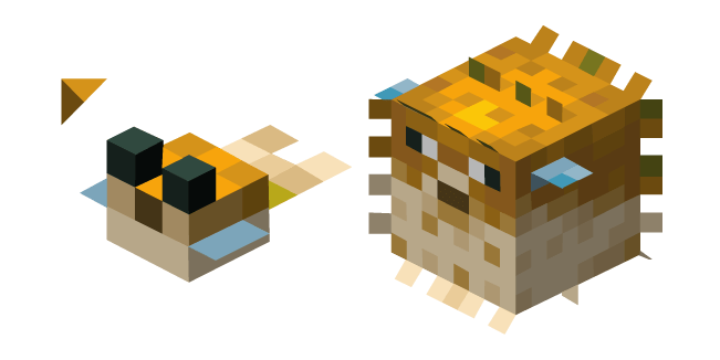 Minecraft Pufferfish cursor Custom Cursor browser extension