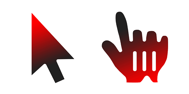 Sin City Gradient cursor Custom Cursor browser extension