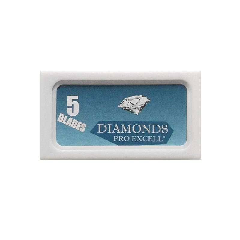 5 double edge razor blades Diamonds pro Excell Rasoigoodfellas