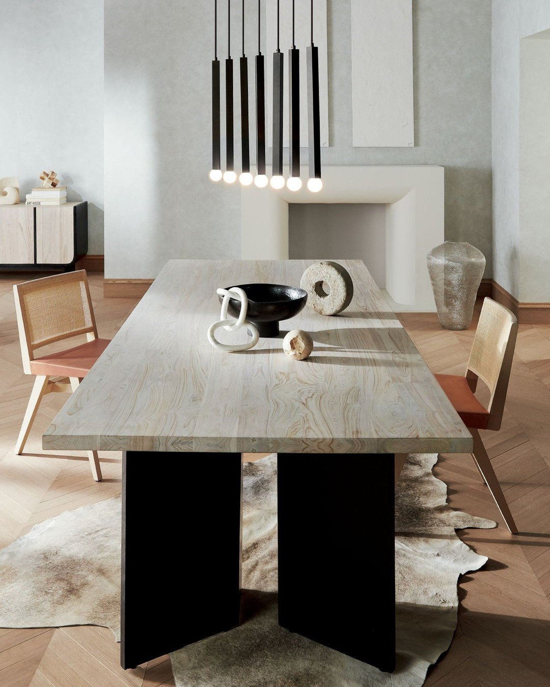 Sion 61" WhiteWashed Teak Wood Credenza + Reviews CB2 Canada