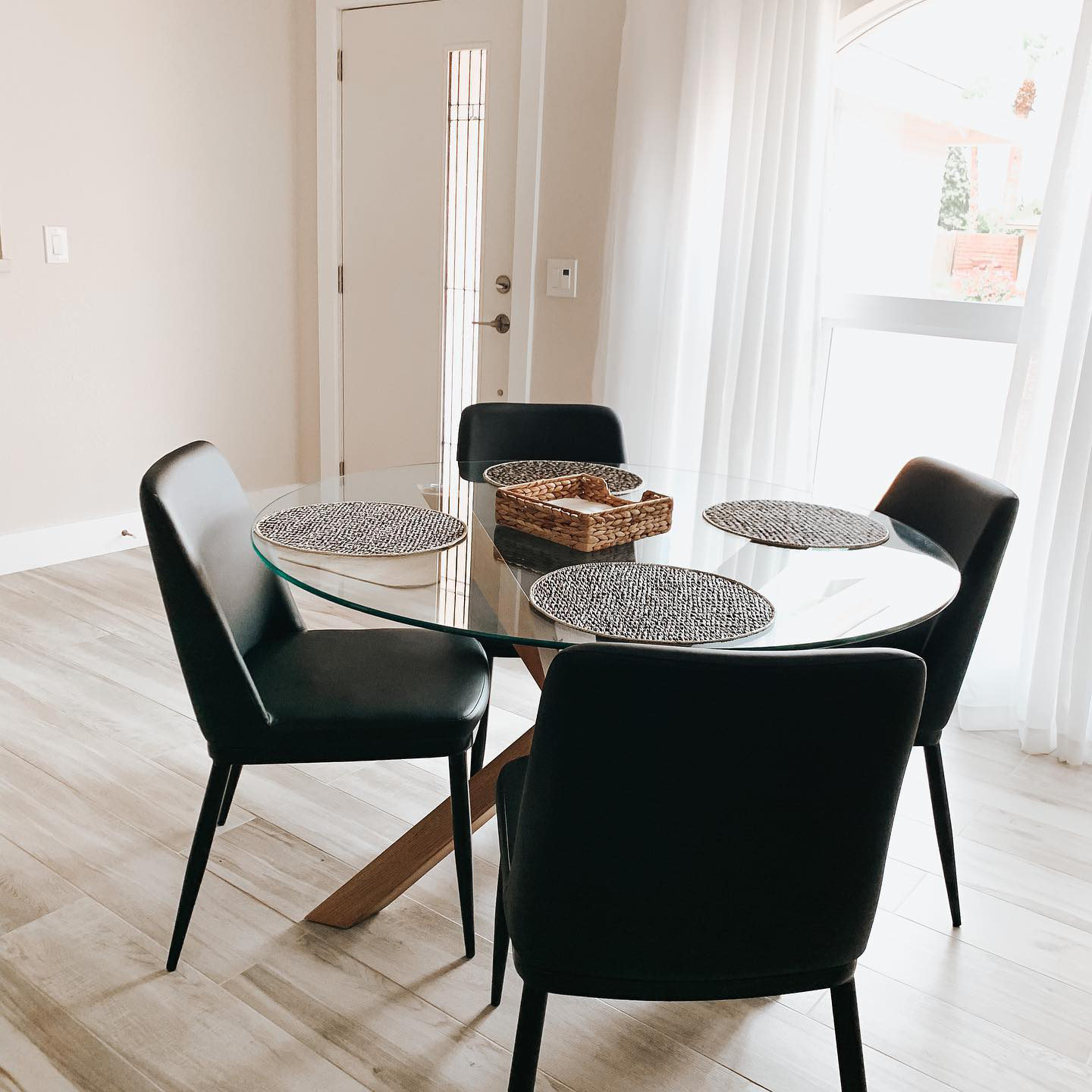 Artesia Grey Woven Rattan Round Placemat + Reviews Crate & Barrel