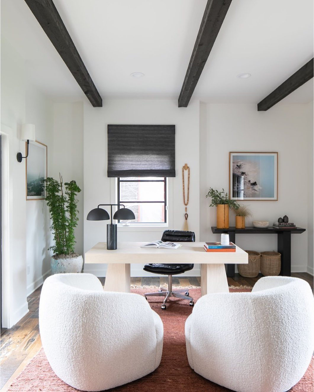 Ridge Modern Bleached Oak Desk with Drawer + Reviews CB2