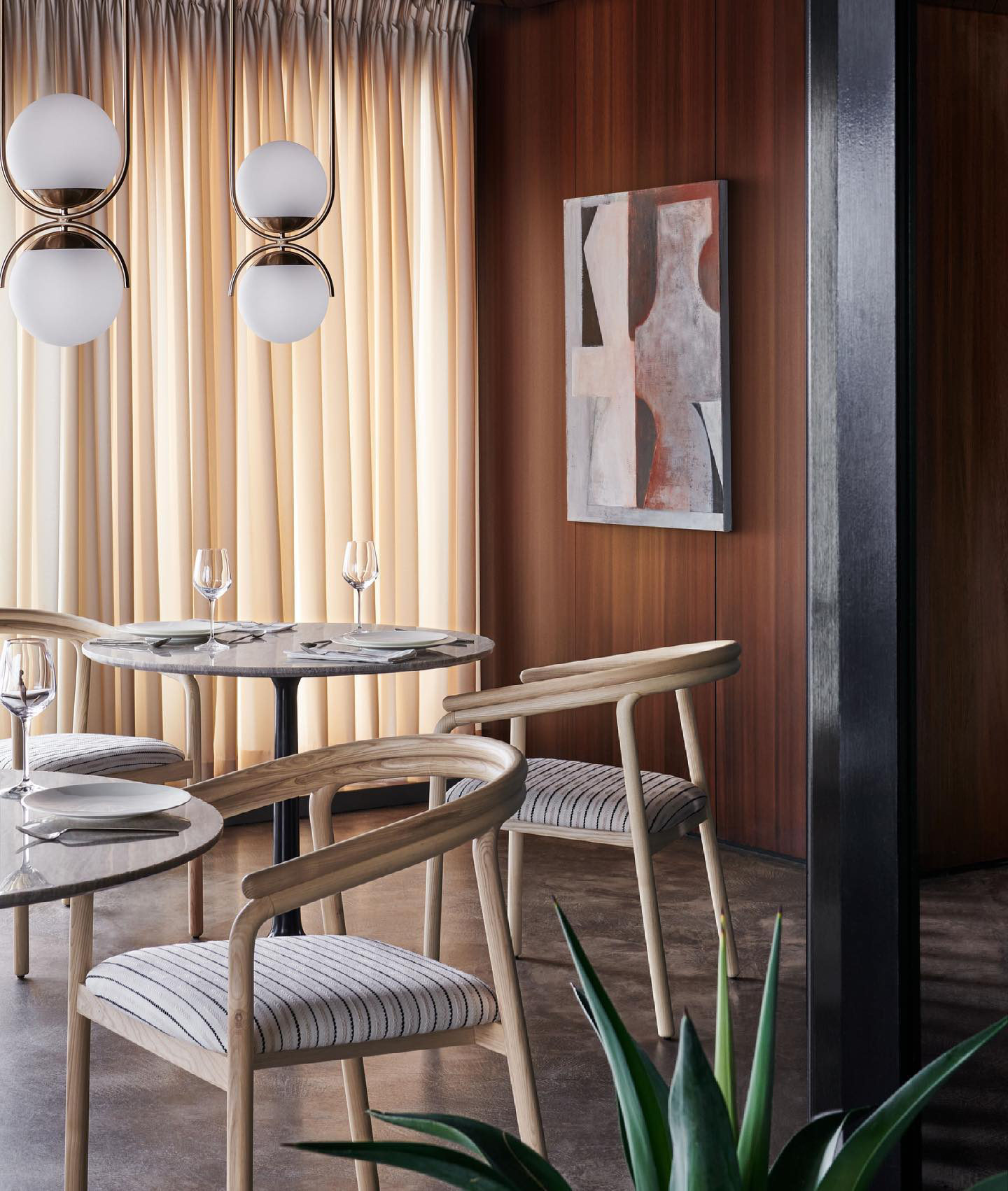 Redonda Wood Upholstered Dining Chair Crate & Barrel