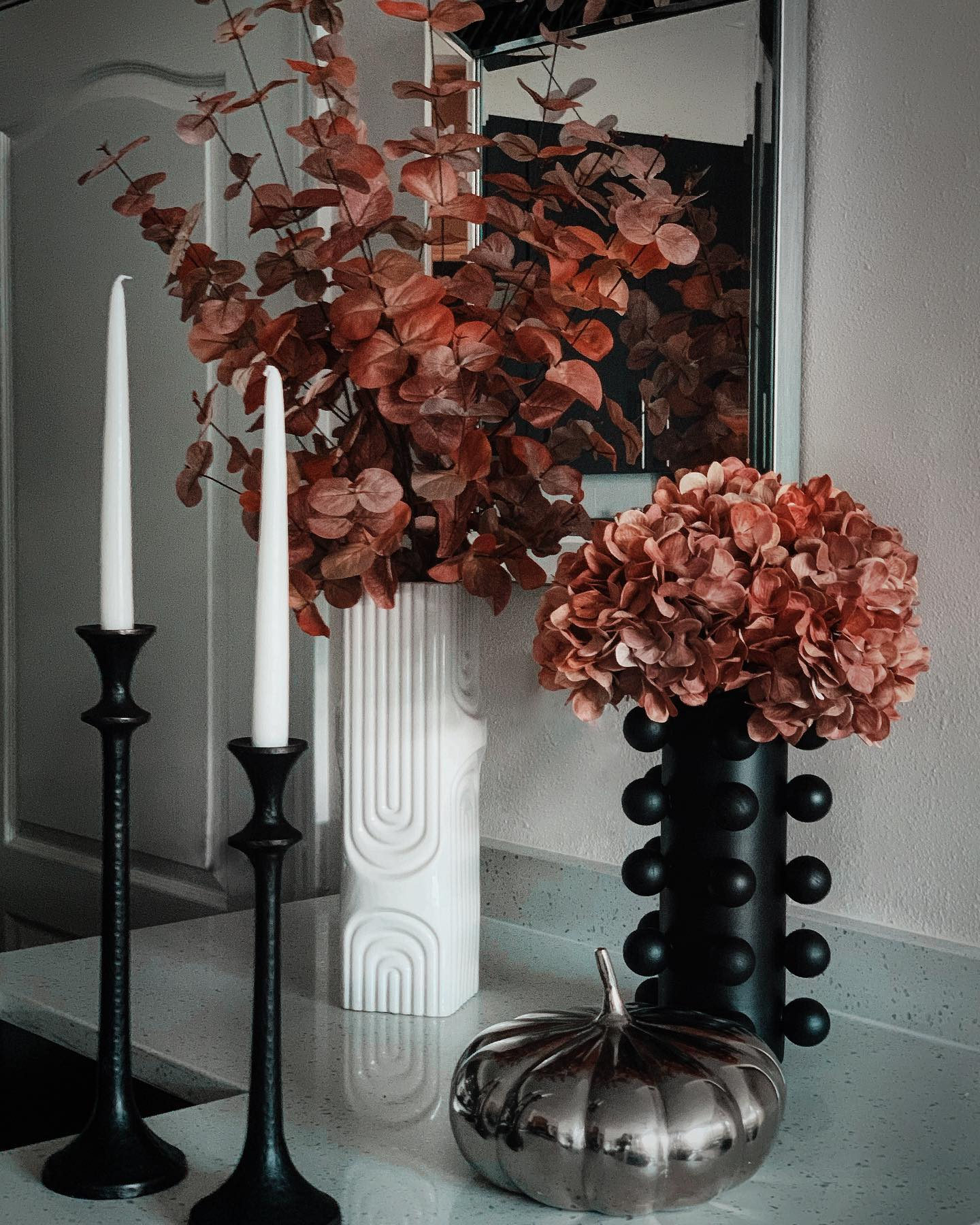 Emmett Bronze Taper Candle Holder 14.5" Crate & Barrel Canada