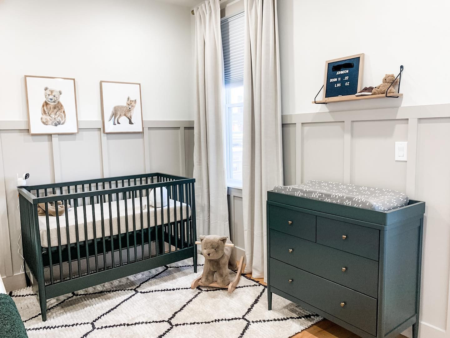 Olive Green Wood Baby Changing Table Topper for Dresser + Reviews