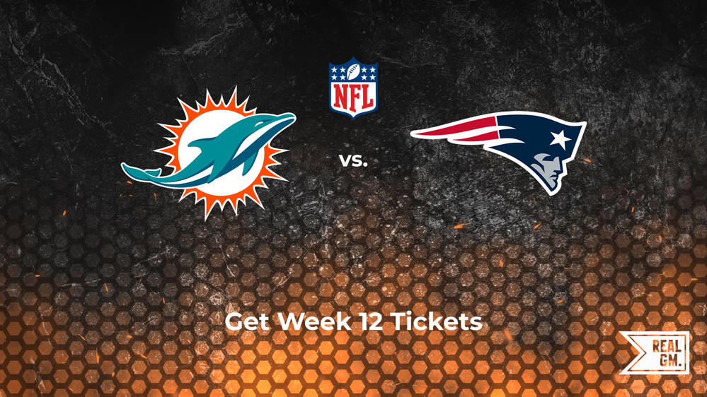 Week 12 Dolphins vs. Patriots Tickets Available for Sunday, Nov. 24