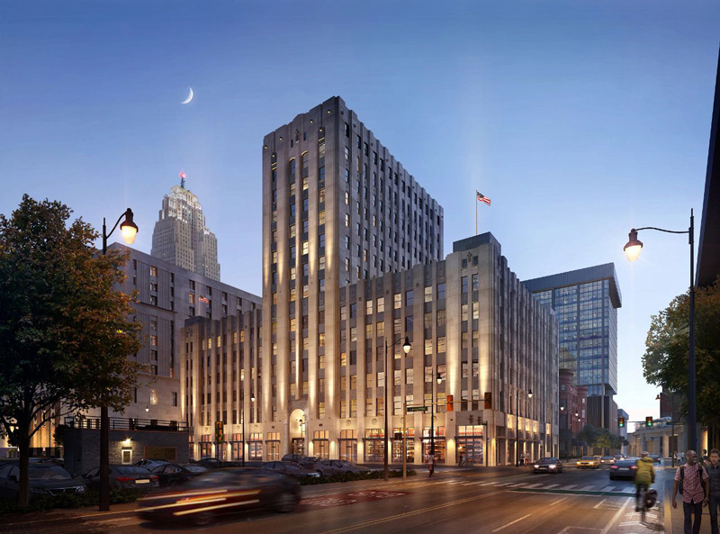 Historic Detroit Free Press Building Opens Residential Leasing, Includes Rooftop Pool