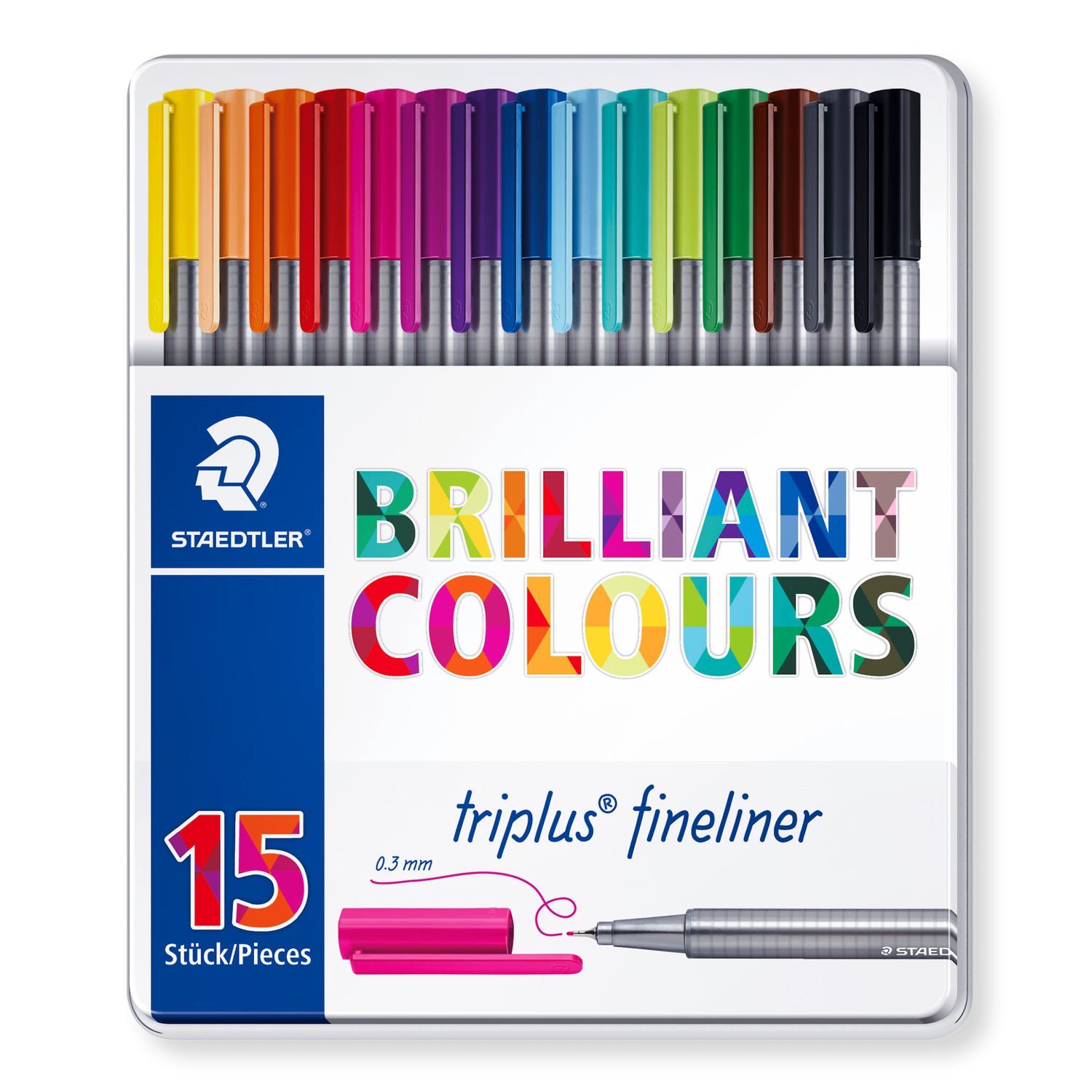 Set 15 fineliner Triplus Brilliant Colours Staedtler