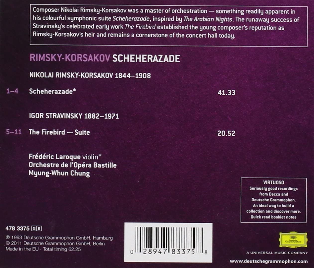 RimskyKorsakov Scheherazade / Stravinsky The Firebird Suite