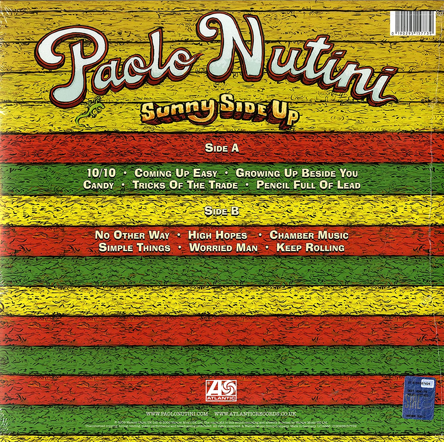 Sunny Side Up Vinyl Paolo Nutini