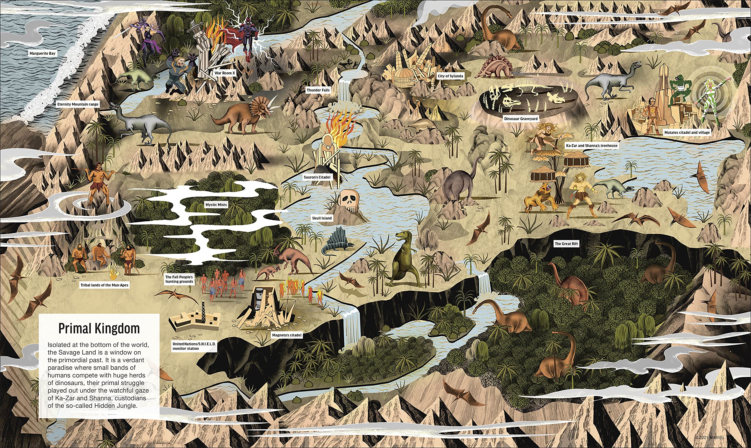 Marvel Universe Map by Map James Hill, Nick Jones