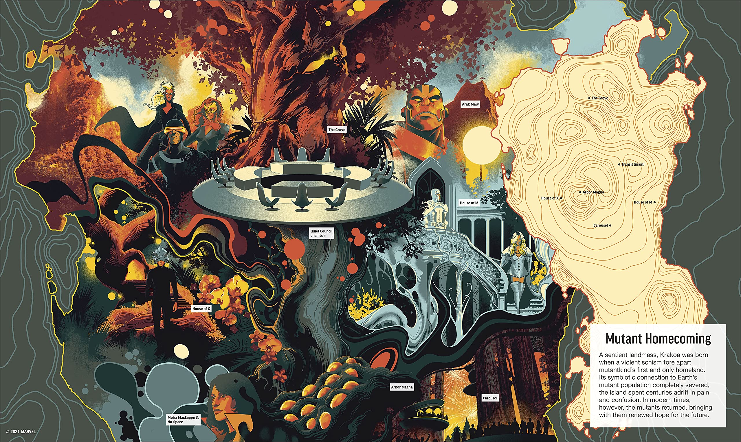 Marvel Universe Map by Map James Hill, Nick Jones