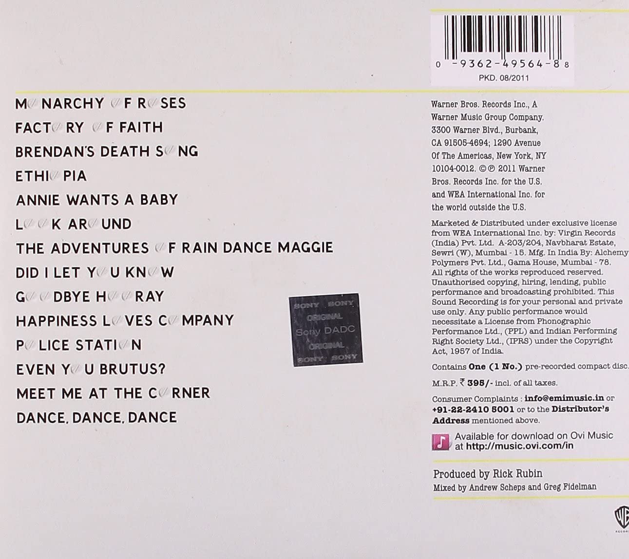 I'm With You Red Hot Chili Peppers