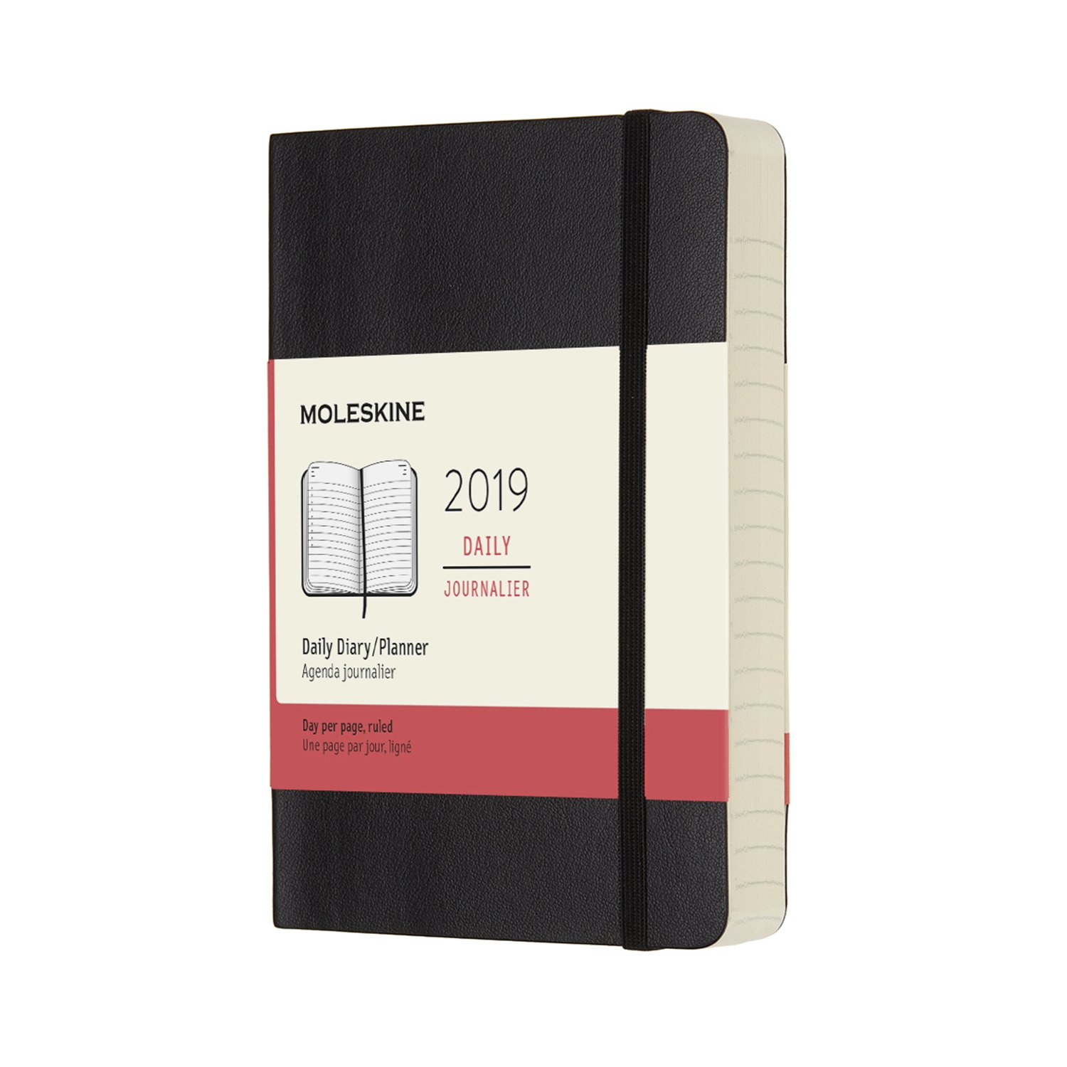 Planner Moleskine 2019 Daily Pocket Black Soft Moleskine