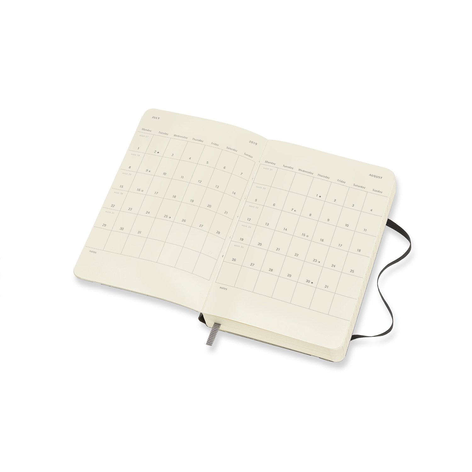 Planner Moleskine 2019 Daily Pocket Black Soft Moleskine