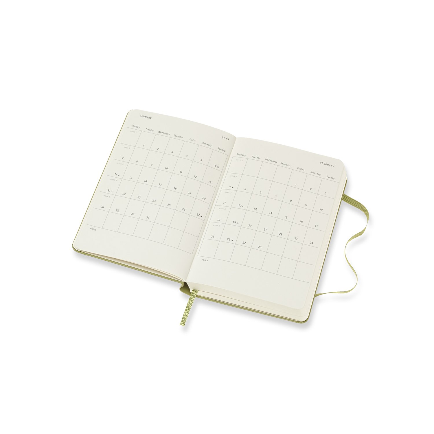 Planner Moleskine 2019 Daily Pocket Green Soft Moleskine