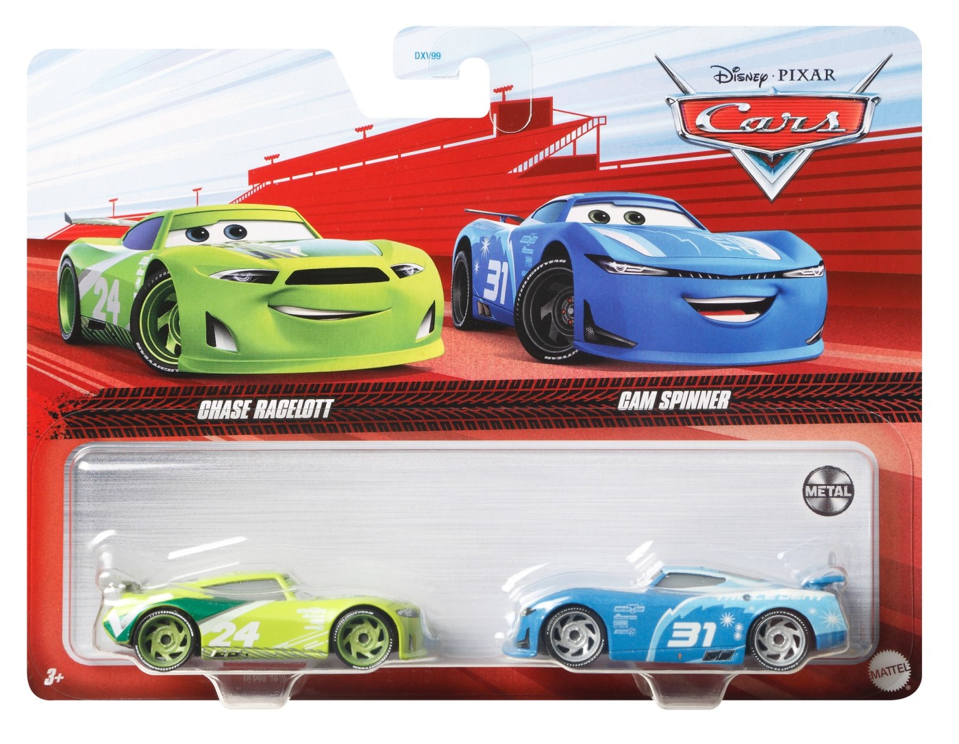 Set masinute Disney Cars 3 Chase Racelott & Cam Spinner Mattel