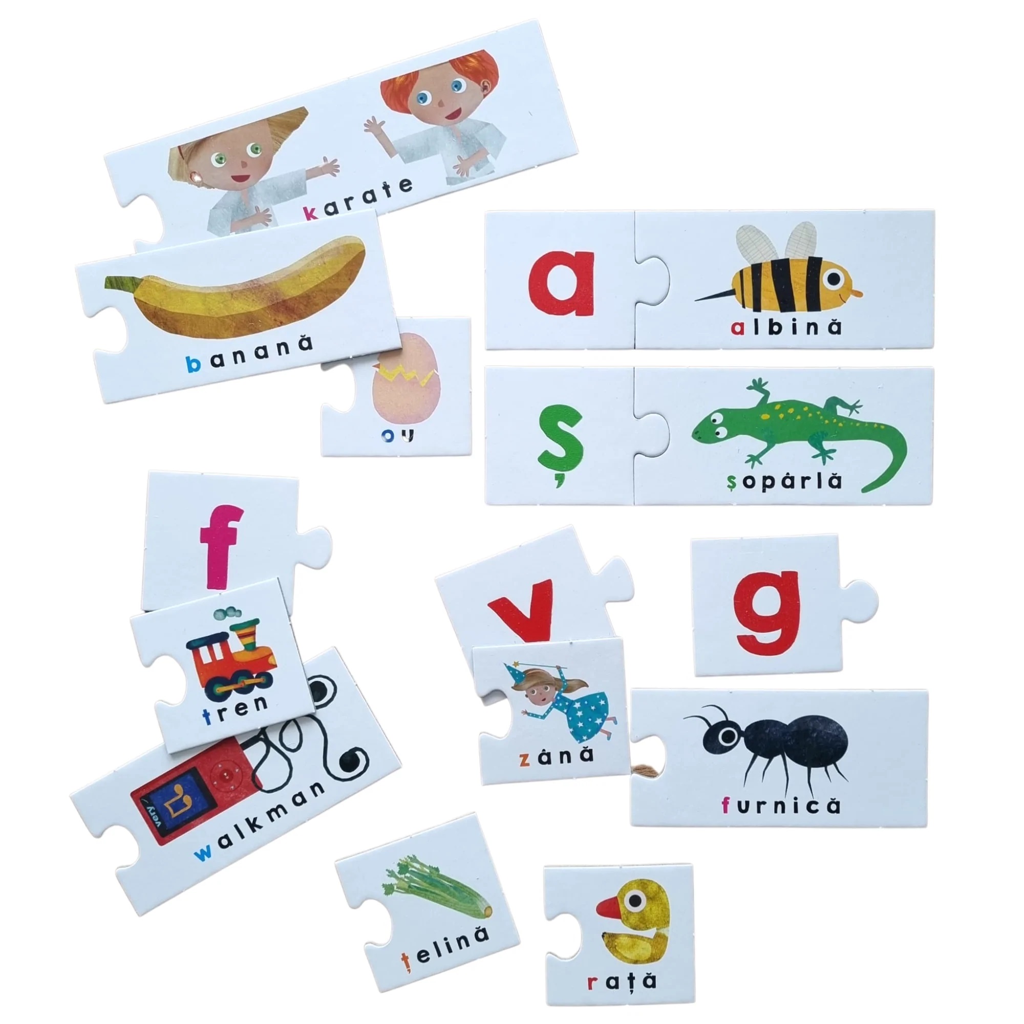 Puzzle educativ ABC in limba romana Headu