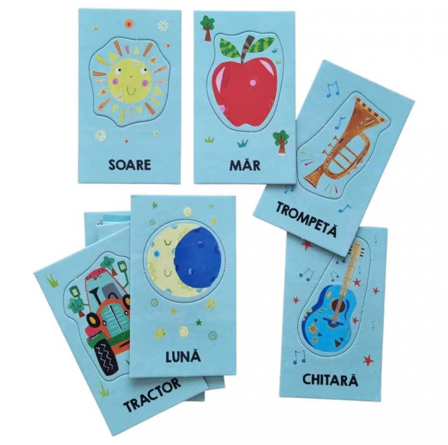 Puzzle educativ Sa invatam cuvintele in romana Headu
