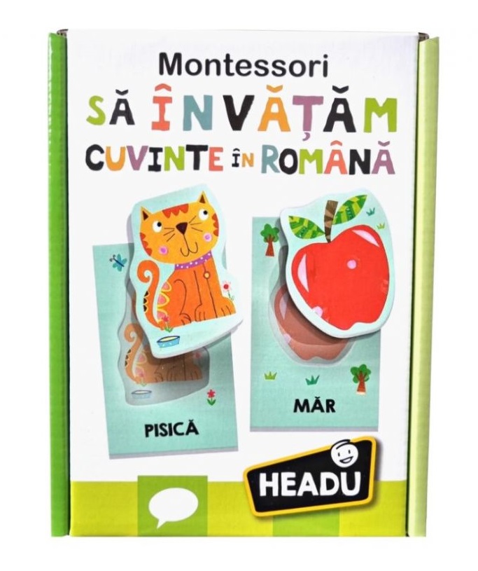 Puzzle educativ Sa invatam cuvintele in romana Headu