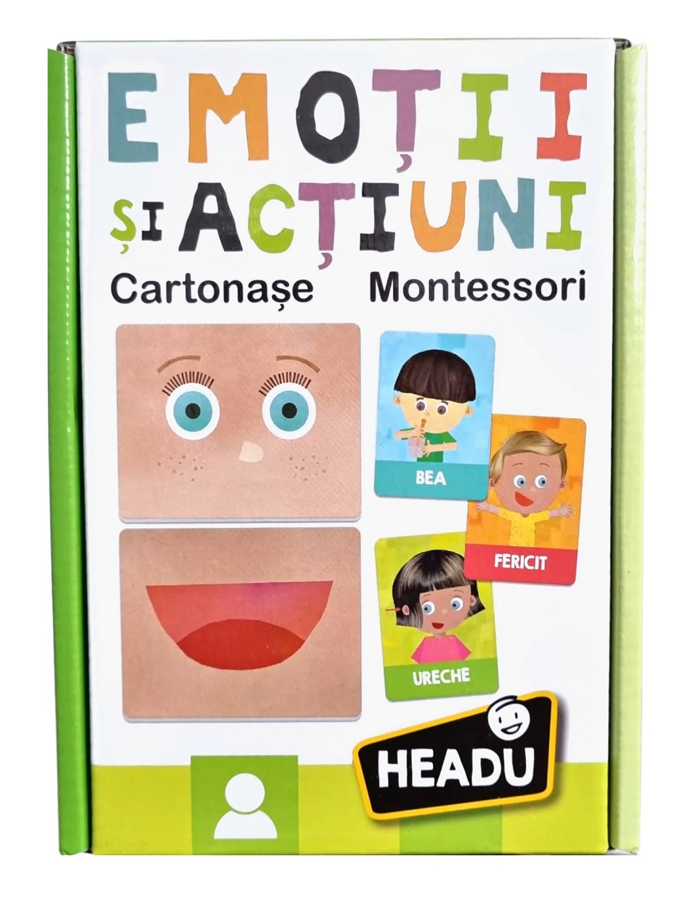 Puzzle educativ Carti emotii si actiuni in limba romana Headu