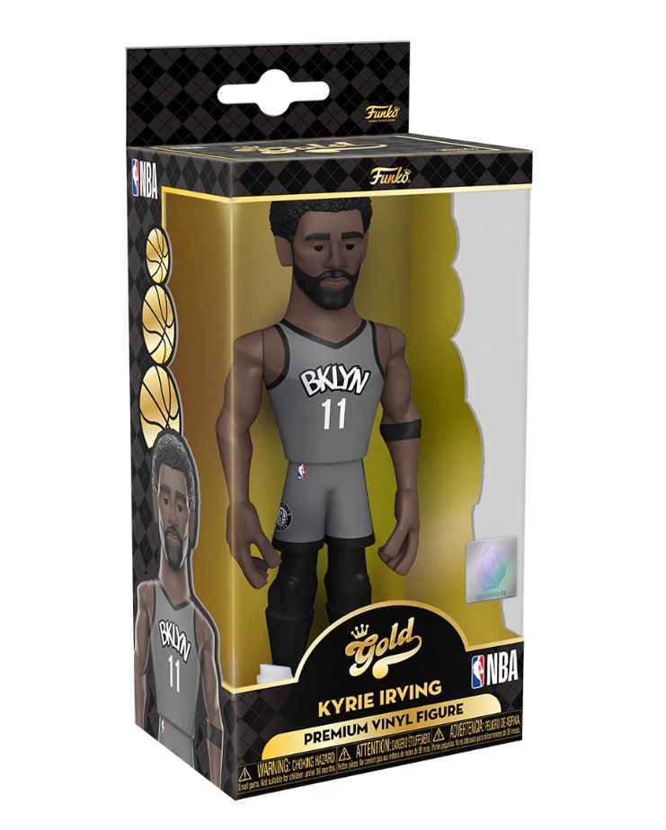 Figurina Gold NBA Nets Kyrie Irving, 13cm Funko