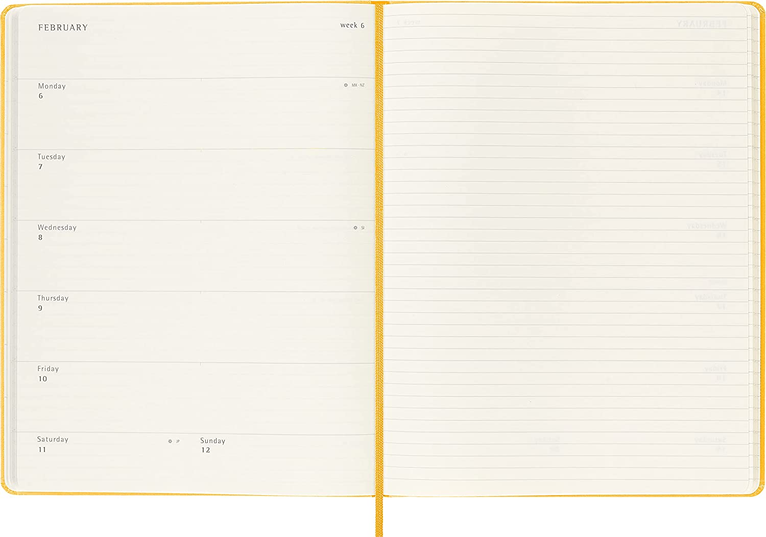 Agenda Moleskine 2023 12M, Weekly, Notebook Diary/ Planner, Extra