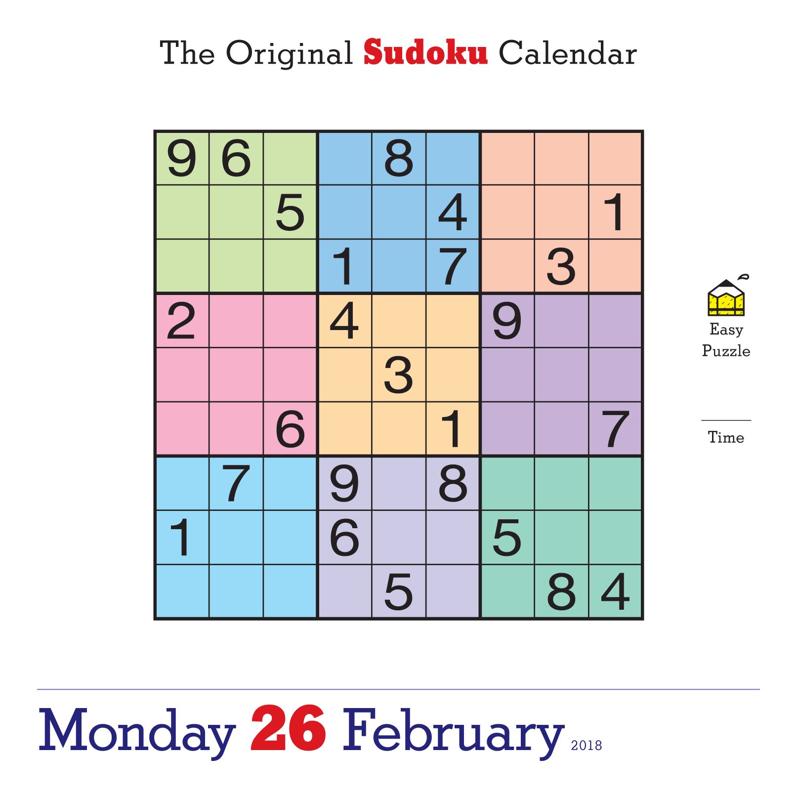 The Original Sudoku Page-A-Day Calendar 2018.