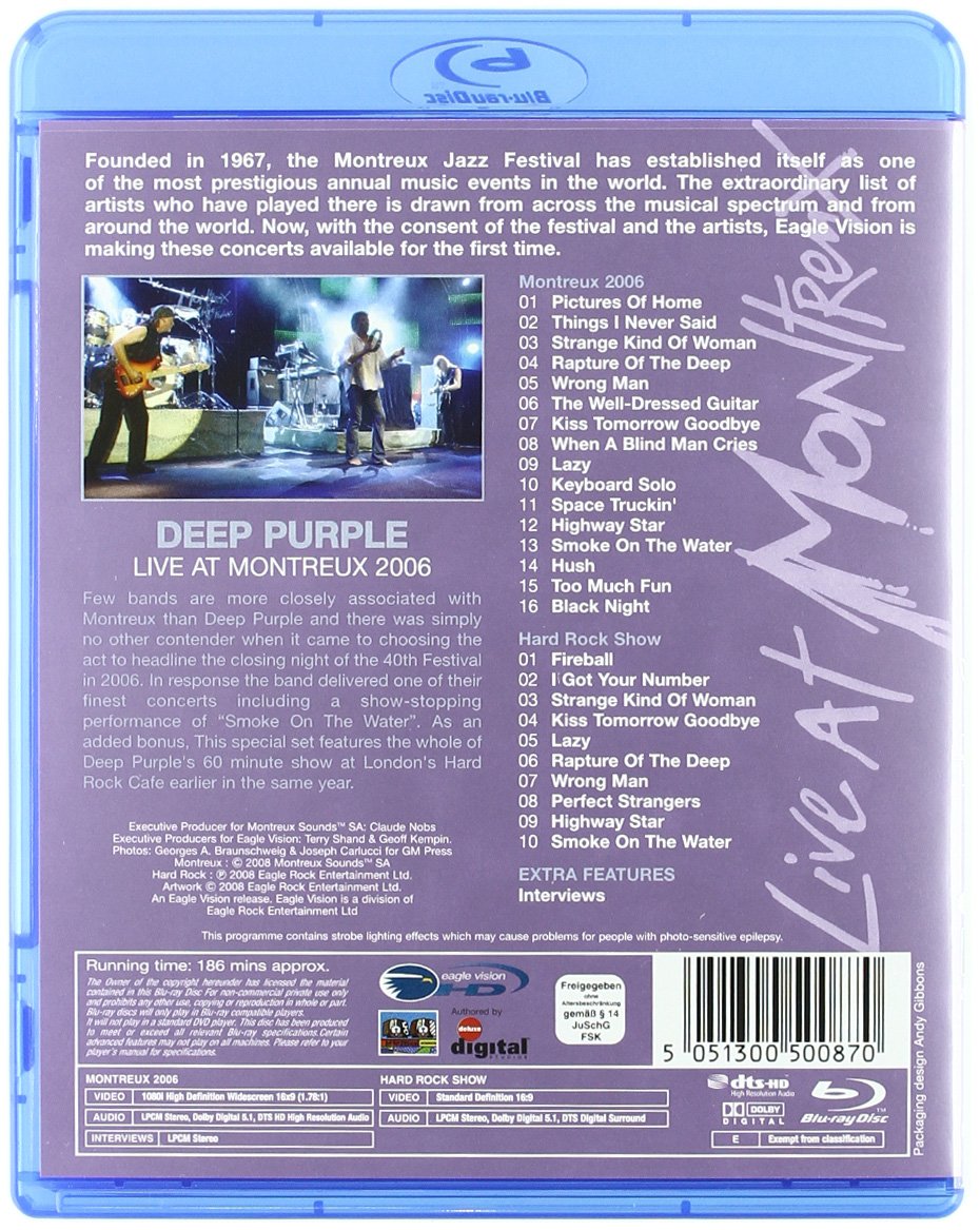 Live at Montreux 2006 (Bluray) Deep Purple