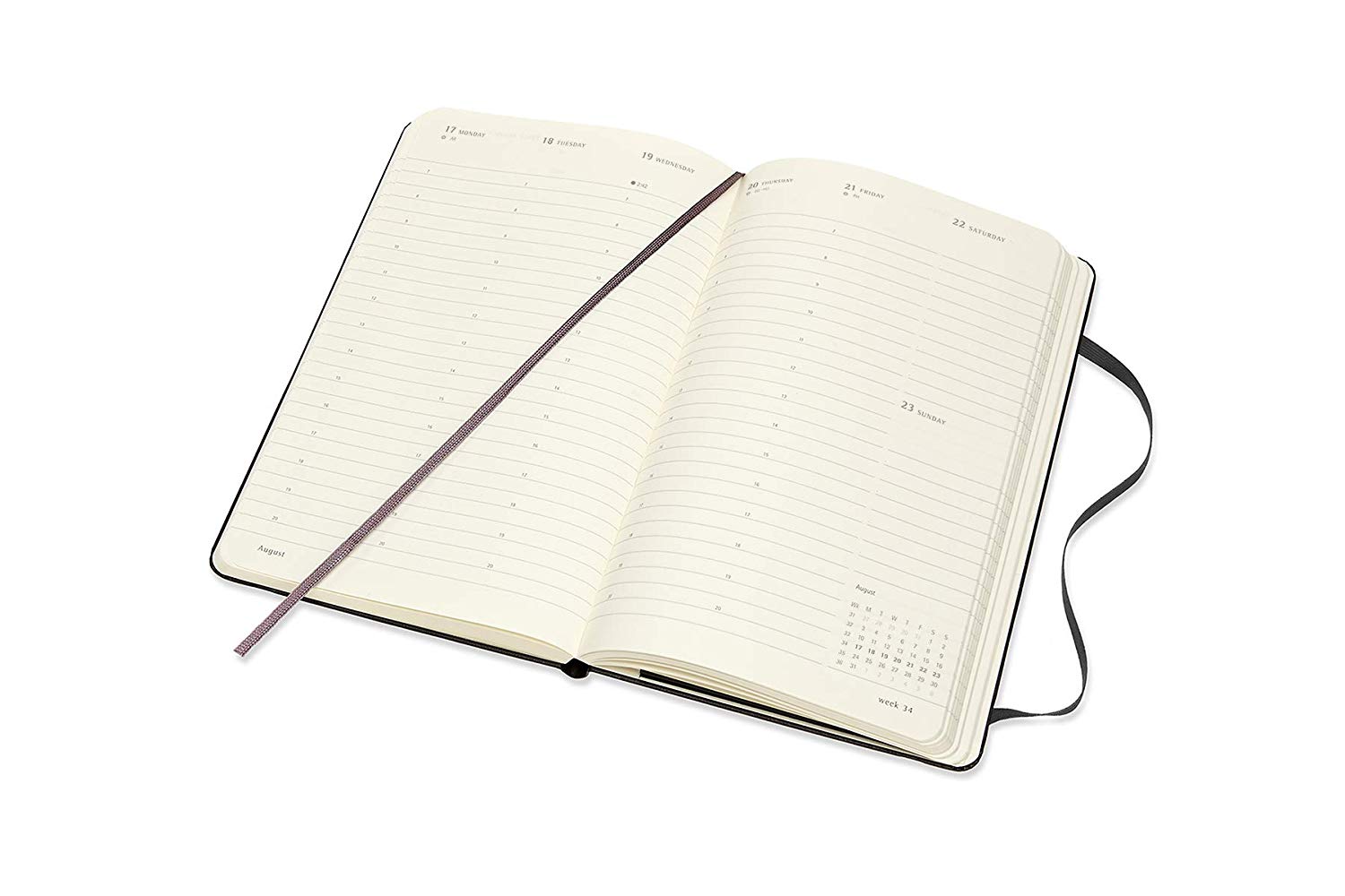 Agenda 2020 Moleskine Pro 12Month Weekly Notebook Planner Black