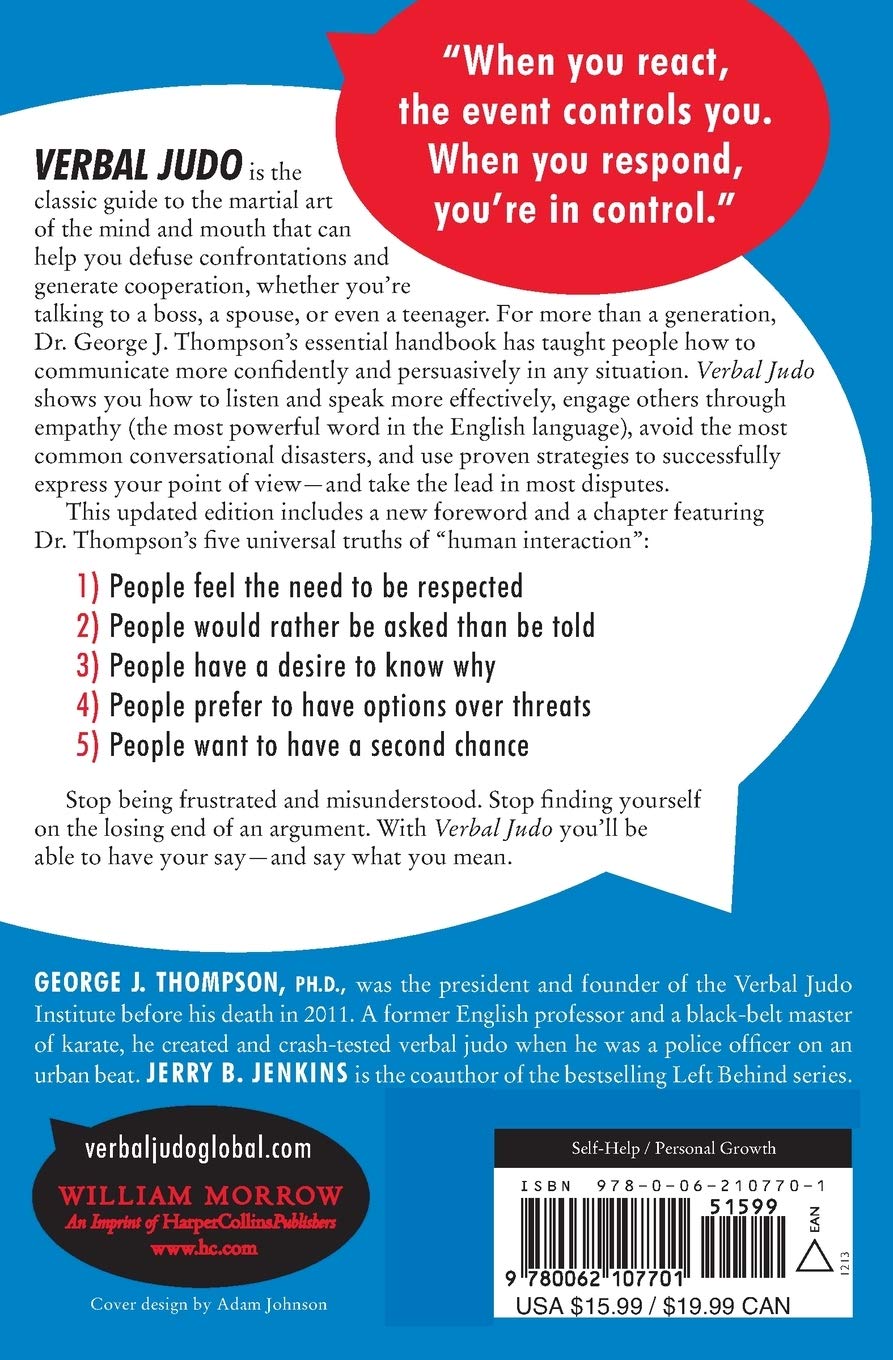 Verbal Judo J. Thompson, Jerry B. Jenkins