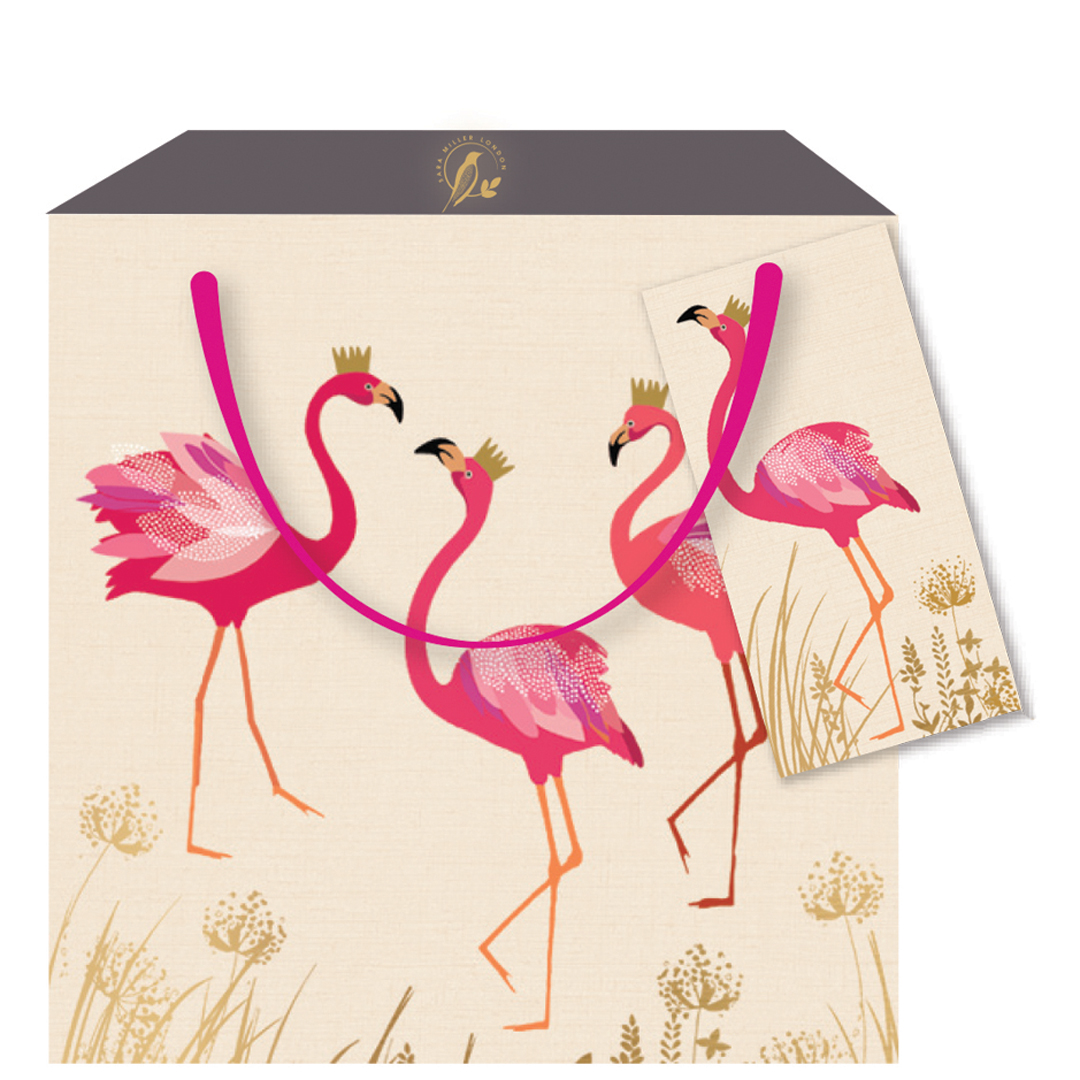 Punga de cadou Medium Sara Miller Flamingo Penny Kennedy