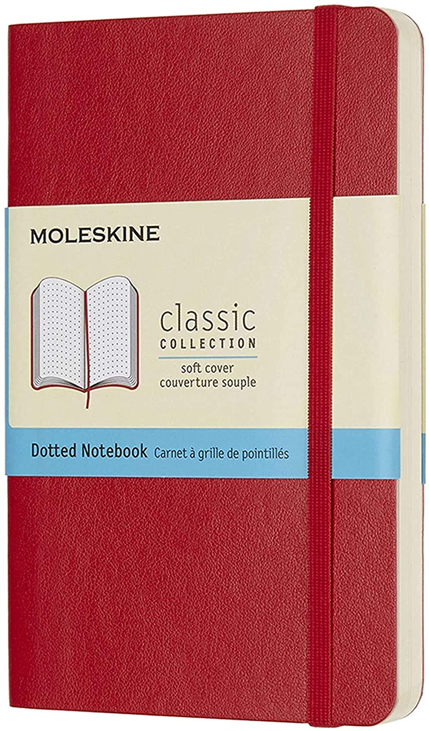 Moleskine Classic Pocket, Soft Cover, Dotted Scarlet Red