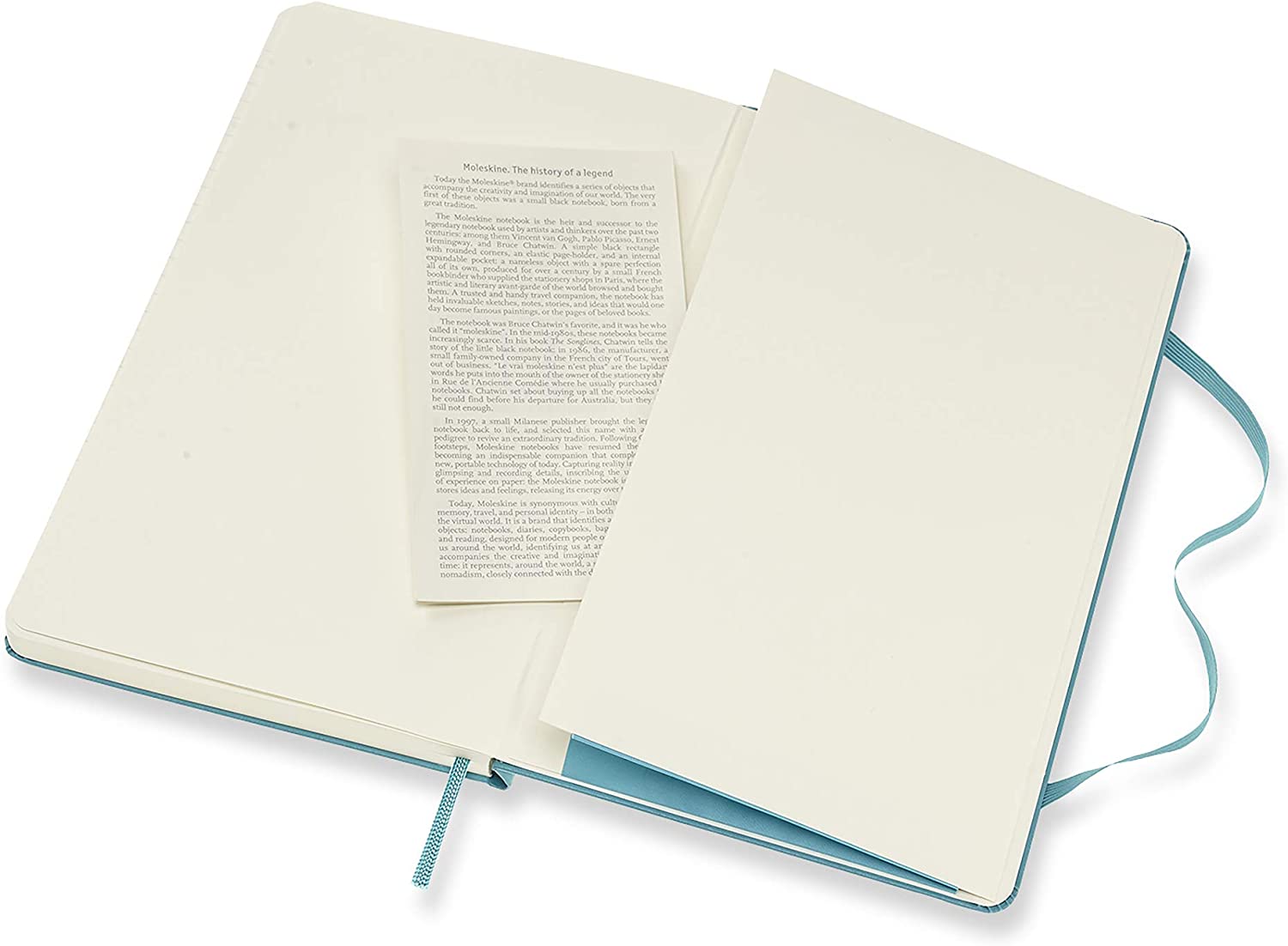 Moleskine Classic Large, Hard Cover, Plain Blue Reef