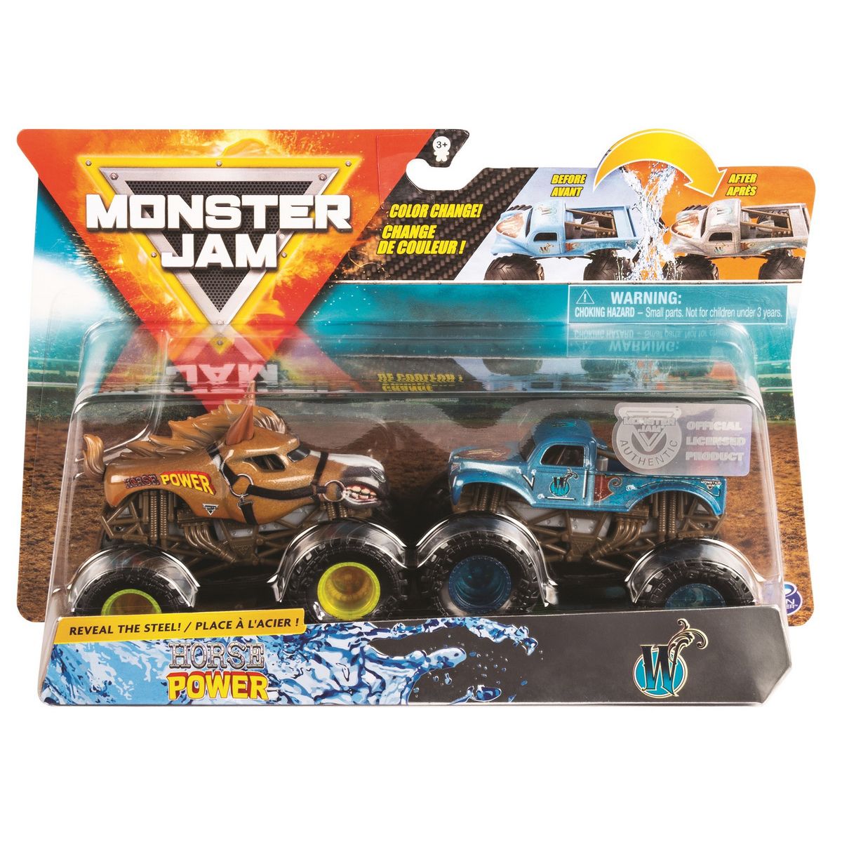 Set 2 masinute Monster Jam Color Change Monster Jam