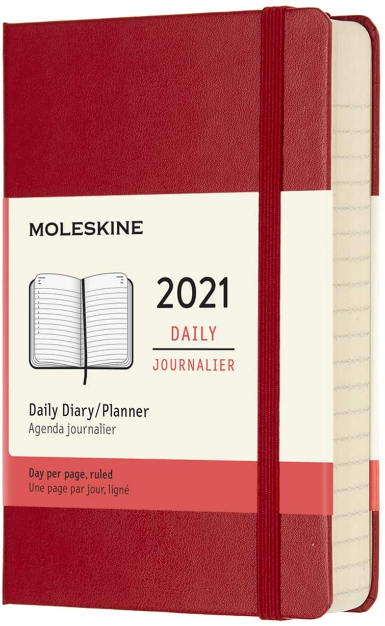 Agenda 2021 Moleskine 12Month Daily Notebook Planner Scarlet Red