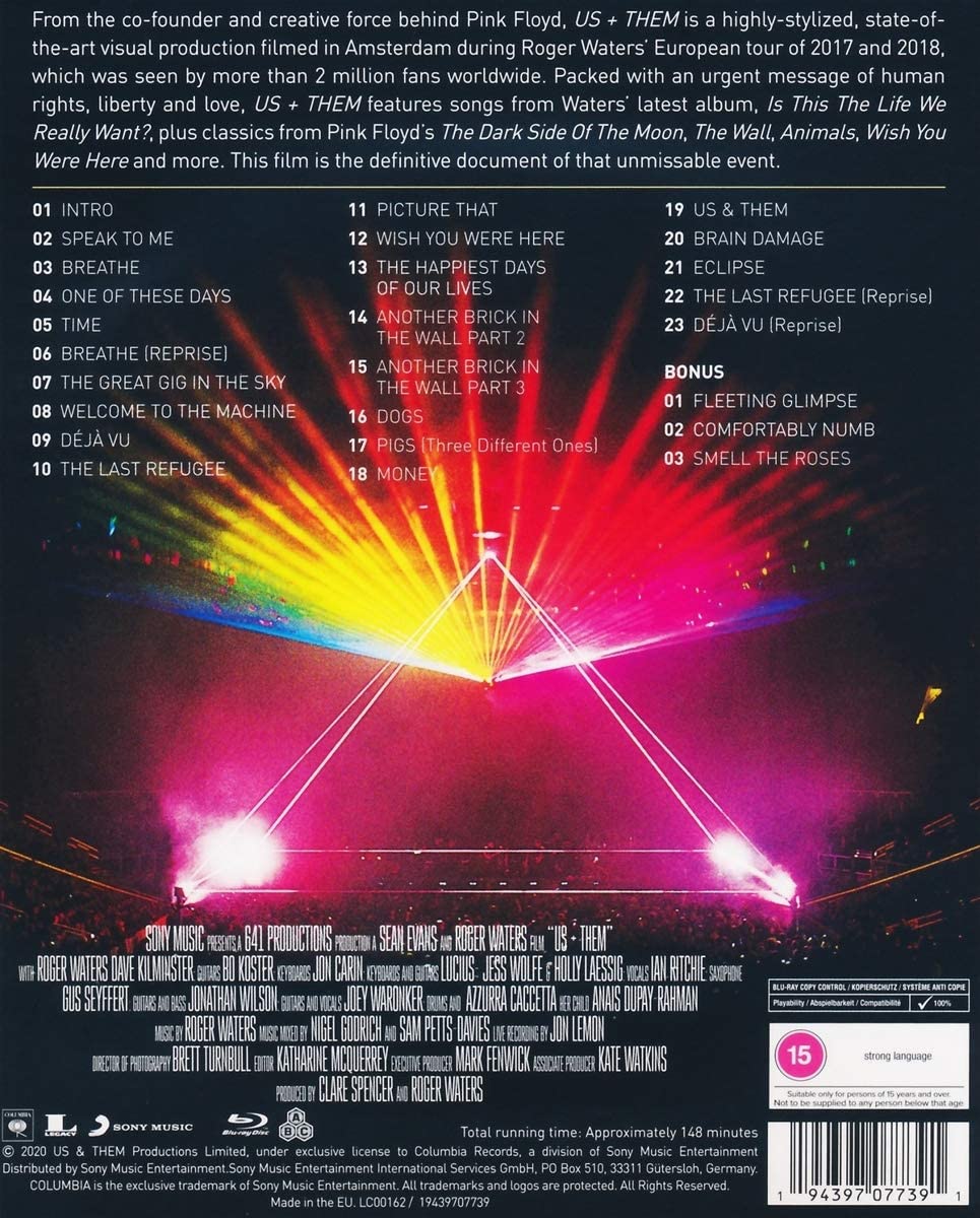 Us + Them (BluRay Disc) Roger Waters