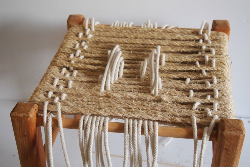 Easy DIY Woven Rope Footstool