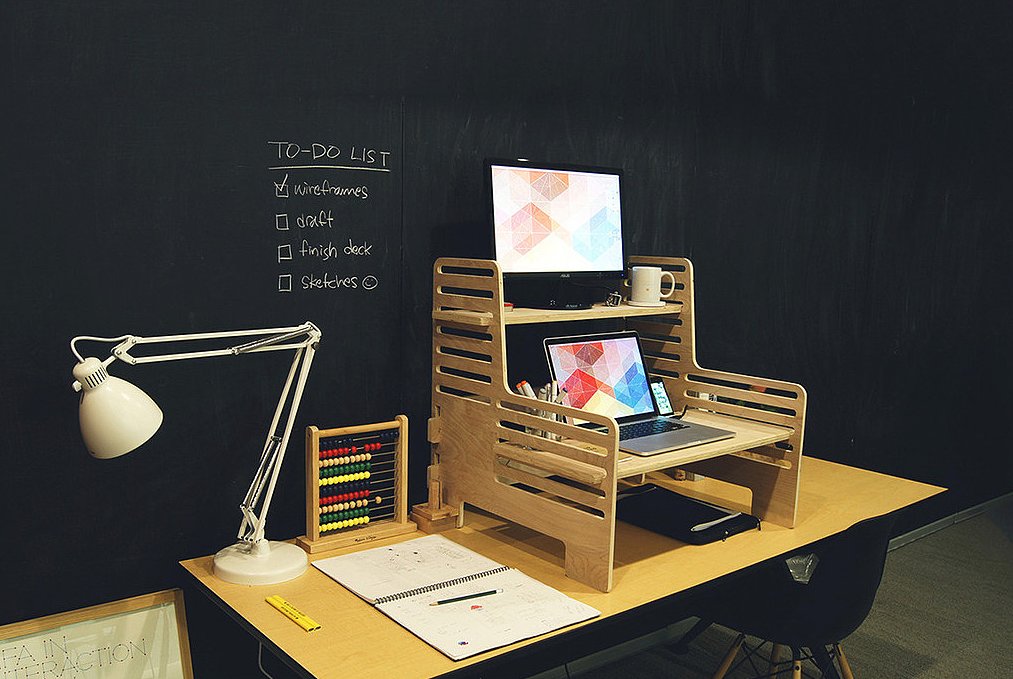 Transform Desk To Standing Desk 8 Design Tips for Standing Desks That Are Versatile Enough for Sitting Too!