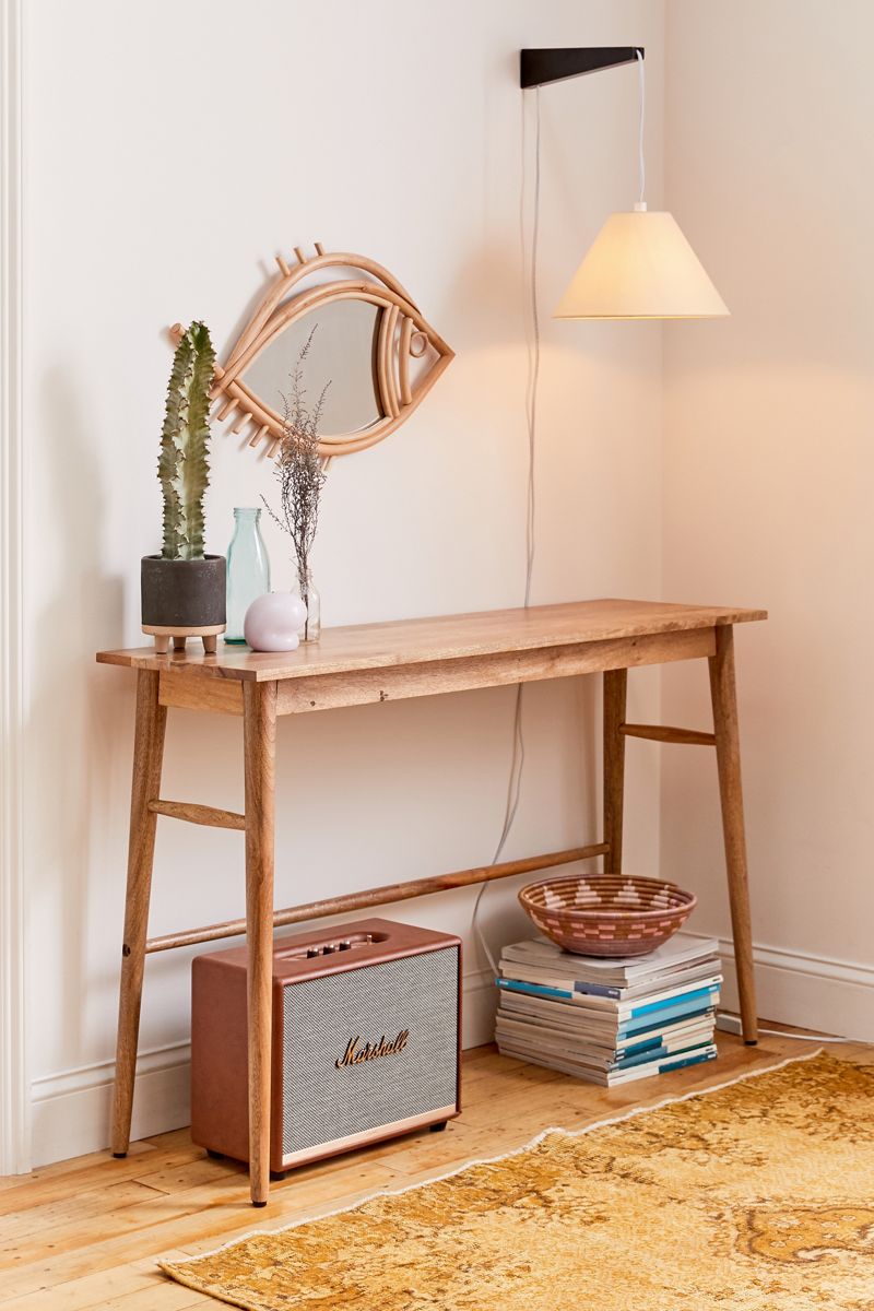 Wooden Dresuar, Home Entryway Furniture, Console Hall Table, Natural