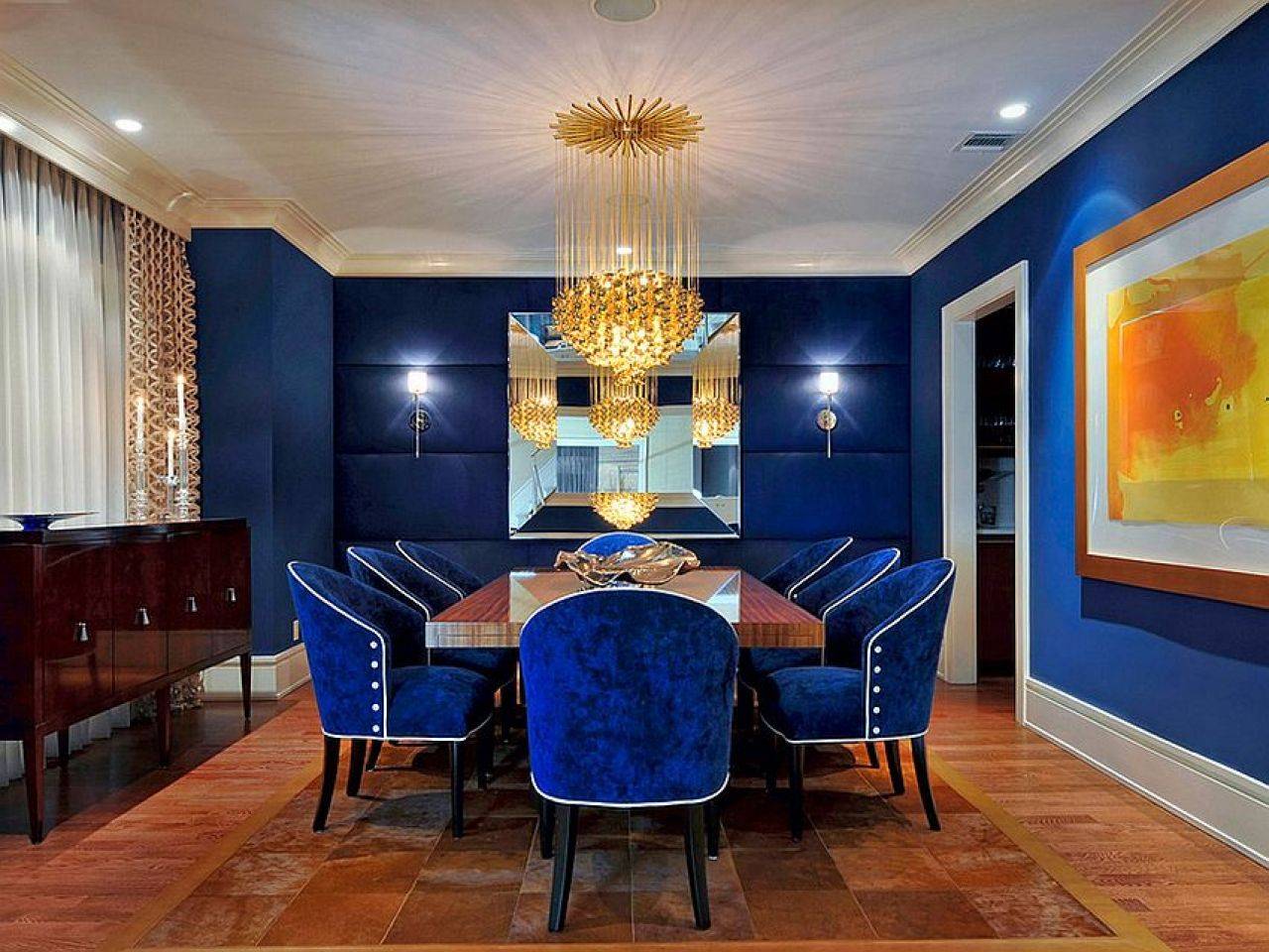 Brilliant! Bold And Blue Dining Room Inspirations Decoist