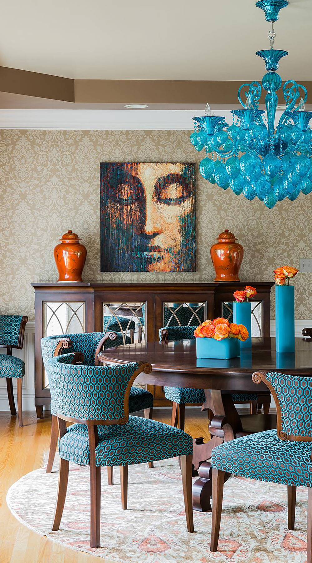 Brilliant! Bold And Blue Dining Room Inspirations Decoist