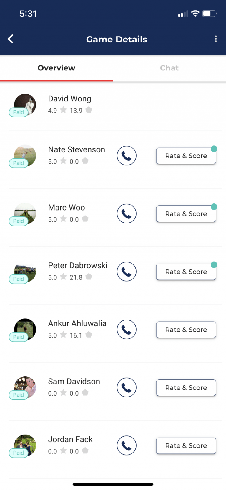 Golf Handicap on Deemples Deemples Golf App